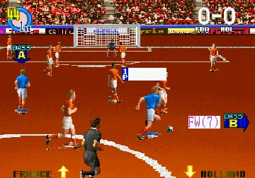 Super Visual Football: European Sega Cup screen shot game playing